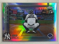 Ben Rice Topps Chrome New York Yankees Baseball Card