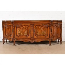 Karges Mahogany Chippendale-Style Sideboard Buffet with Silver Drawer — listing 6