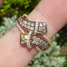 Le Vian 14K Gold Chocolate & Vanilla Diamond Halo Cluster Stud Earrings — listing 5
