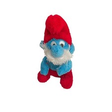 Vintage 1982 Toothbrush Smurf PVC Figurine on Original Wallace Berrie Card — listing 4