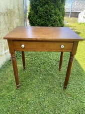 Antique Turned-Leg Farmhouse Work Table / Kitchen Table — listing 4