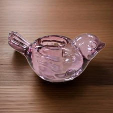 Indiana Glass Figural Bird Votive Candle Holder, Rose — listing 2