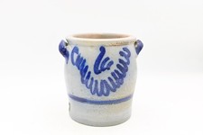 Vintage Westerwald Salt-Glazed Stoneware Lidded Crock with Cobalt Bullseye — listing 6