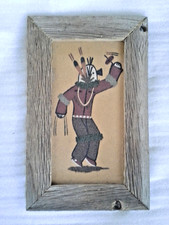 Navajo sandpainting framed Navajo Sandpainting of Female Yei Figure, Framed — listing 4