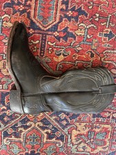 Frye Cognac Brown Leather Western Boots with Embossed F Logo — listing 5