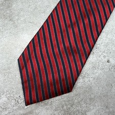 Tommy Hilfiger Men's Silk Necktie, Yellow Geometric Diamond Pattern with Navy Blade — listing 2
