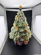 Christopher Radko Ceramic Lighted Christmas Tree with Train Base — listing 4