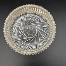 Pressed Glass Pinwheel & Star Pedestal Compote / Punch Bowl Base — listing 4