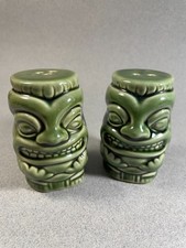 Polynesian Tiki Maori-Style Figural Ceramic Salt and Pepper Shakers — listing 6