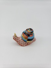 Herend Hand-Painted Porcelain Lily Pad Dish with Gold Snail, 4 inch — listing 6