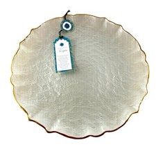 Set of Scalloped White Porcelain Dinner Plates with Gold Trim Yes - has a printed/impressed maker mark — listing 4