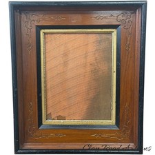 Framed Set of Four Antique Playing Cards (King & Queen) in Ebonized Gold Victorian Frame, 13.25 x 10.5 in — listing 2