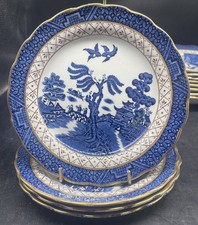Blue Willow / Real Old Willow Pattern Bowl with Gilt Rim — listing 6