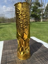 WWI/WWII Era Brass Artillery Shell Casing (Bottlenecked Autocannon Round) — listing 4