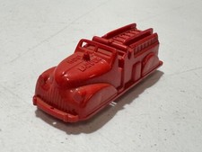 Vintage 1950s-1960s Pressed Steel Fire Truck Pedal Car with Bell and Ladder Rails — listing 4