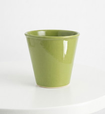 Glazed Stoneware Garden Planter with Green Drip Glaze — listing 4