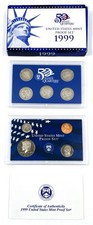1999 US Mint 50 State Quarters Proof Set (5 Coins, Clad) with Box & COA — listing 3