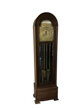 Triple-Chime Floor Grandfather Clock with Moon Phase Dial and Broken-Arch Bonnet — listing 2