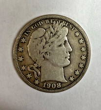 1908 Barber Silver Half Dollar (Liberty Head), 90% Silver — listing 2