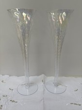 Trumpet-Form Crystal Champagne Flutes, Set of 4 — listing 5
