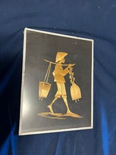 Vintage Japanese Straw Art (Mugiwara-zaiku) Crane Picture, Framed — listing 4