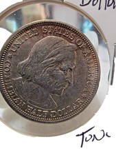 1892-1893 Columbian Exposition Commemorative Half Dollar with Soldered Bail (Mounted as Pendant)