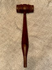 Vintage Turned Wood Barrel-Head Mallet / Gavel — listing 6