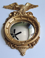 Chinese/Tibetan-Style Circular Convex Mirror with Ornate Ceramic/Stoneware Frame — listing 5
