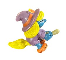 Schleich Peyo Smurfette Witch PVC Figurine on Broomstick — listing 5
