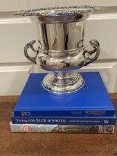Silver Champagne / Wine Cooler Ice Bucket with Gadrooned Rim and Scroll Handles No mark visible — listing 5