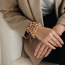 Set of 3 Gold-Tone Adjustable Open Chunky Dome Rings — listing 5