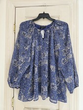 Lane Bryant Multi-Color Crinkle Pleated Button-Front Blouse, Size 22/24W — listing 4