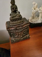 Antique Himalayan Bronze Multi-Armed Deity Statue on Lotus Base (Durga or Marichi) — listing 6