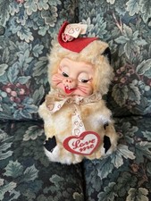 Vintage 1950s-60s Rubber Face Pixie Elf Knee Hugger Shelf Sitter Doll — listing 3