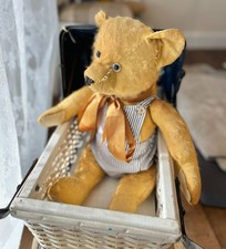 Vintage Golden Mohair Jointed Teddy Bear with Glass Eyes, circa 1950s — listing 2