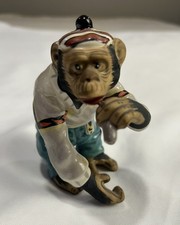 Vintage Ceramic Baby Monkey Figurine Card/Photo Holder
