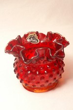 Fenton Amberina Hobnail Glass Victorian Boot / Shoe, 3" tall x 5.5" long — listing 3