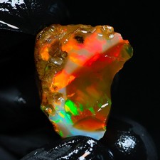 Loose Ethiopian Welo Opal Cabochon, Round Cut, Play-of-Color — listing 5