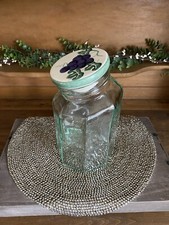 Vintage Forest Green Glass Tilt Ball Pitcher with Applied Clear Handle and Set of 6 Footed Tumblers — listing 6