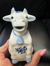 Collection of Delft-Style Blue & White Ceramic Cow Creamers (Set of 6) — listing 3