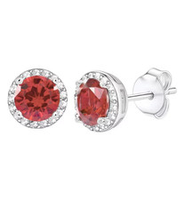 Sterling Silver Diamond-Cut Domed Button Stud Earrings, listing 4