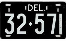 Vintage Delaware Porcelain License Plate "61-471" — listing 4