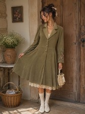 Aratta Silent Journey Embroidered Velvet Coat with Knit Sleeves, listing 2