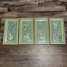 Set of 4 Vintage Four Seasons Landscape Lithograph Prints in White Wood Frames Yes - there's an artist name/title on a — listing 5