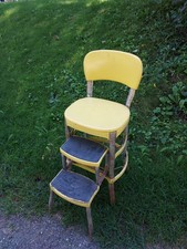 Vintage Cosco Yellow Kitchen Step Stool Chair — listing 6