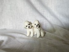 Vintage Hand-Painted Ceramic Puppy Dog Head Figurine with Blue Eyes and Pink Tongue — listing 3