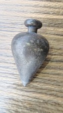 Antique 1800s Cast Iron Conical Plumb Bob with Wire Loop, 6 inch — listing 3