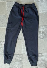 FIGS Technical Collection Zamora Jogger Scrub Pants, Navy, Size M Petite — listing 3