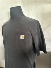 Carhartt Signature Logo Short Sleeve T-Shirt, Navy Heather, Men's 2XL Loose Fit — listing 3
