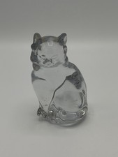 Clear Crystal Glass Seated Cat Figurine — listing 6
